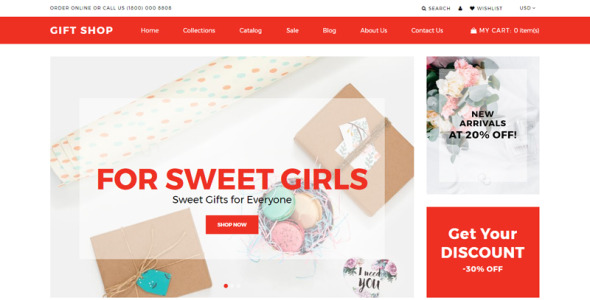 тема сувенирного магазина shopify