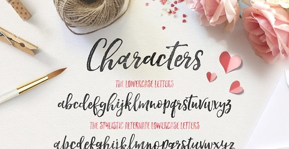 Шрифт на тему графика