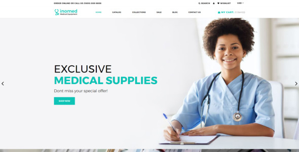 clear medical equipment online store shopify theme