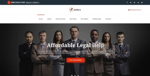 fancy юридическая фирма HTML шаблон целевой страницы