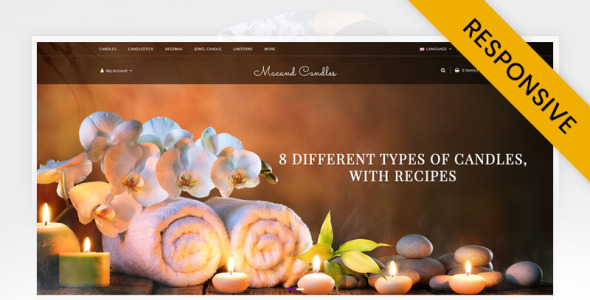 macand candles store opencart шаблон