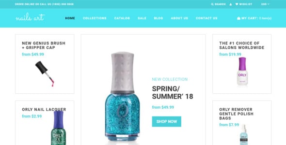 simple nails beauty интернет магазин shopify тема