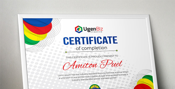 Шаблон сертификата на тему графика