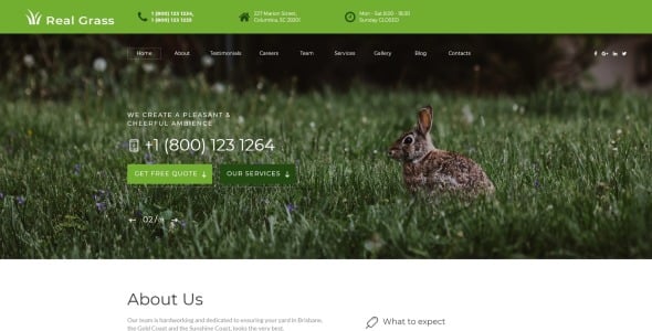 уход за садом html шаблон целевой страницы
