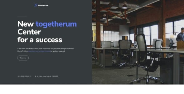Coworking Centre WordPress Elementor Theme