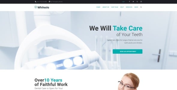 стоматологическая клиника elementor wordpress шаблон целевой страницы