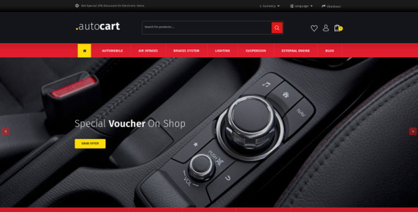 шаблон магазина запасных частей opencart