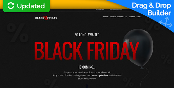 шаблон целевой страницы черной пятницы