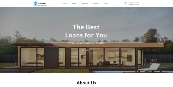 solid mortgage company html landing page template