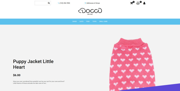 Pet Shop MotoCMS Ecommerce Template