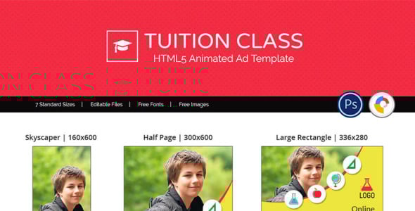 Animated Banner на тему графика