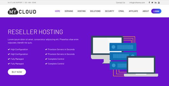 шаблон веб-сайта my cloud