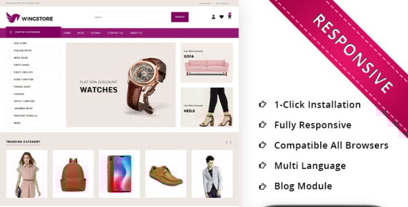 мега магазин адаптивный шаблон opencart