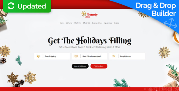 шаблон рождественской целевой страницы