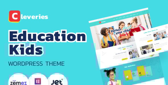 education kids wordpress elementor theme