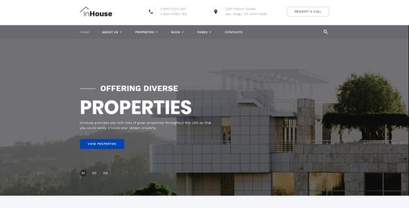 недвижимость многостраничный html шаблон сайта