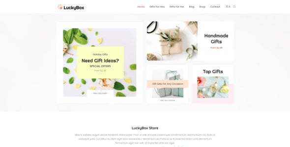 магазин подарков elementor woocommerce тема