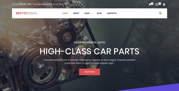 запчасти для автомобилей motocms шаблон электронной коммерции