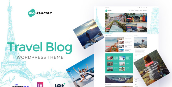 travel photo blog wordpress elementor theme