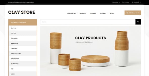 home deco store шаблон opencart