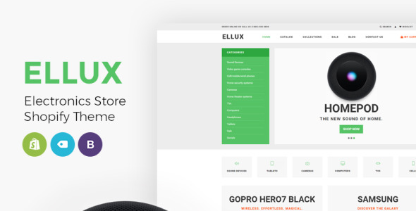 магазин электроники shopify тема