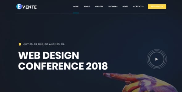 шаблон целевой страницы конференции по веб-дизайну