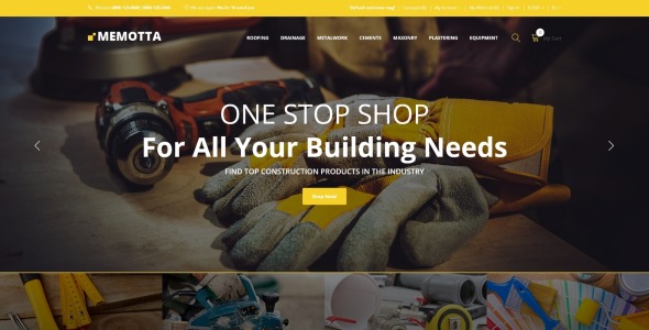 шаблон opencart магазина строительных материалов