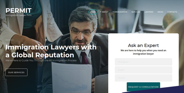 иммиграционный юрист moto cms 3 шаблон