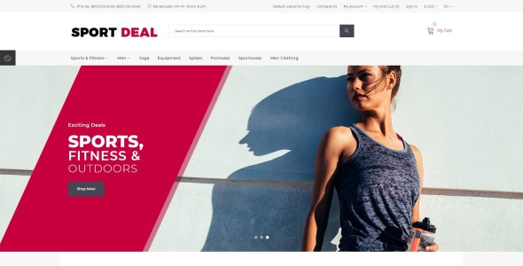 шаблон opencart sport deal