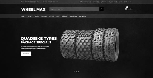 магазин шин и дисков шаблон opencart