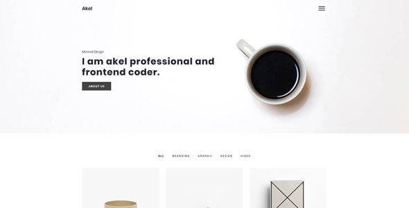 минимальный шаблон сайта портфолио
