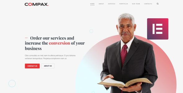 минимальная креативная бизнес тема wordpress elementor