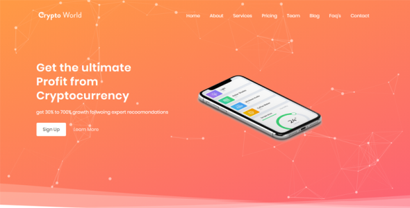 шаблон целевой страницы для торговли биткойнами