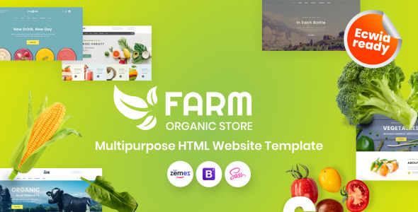 органическая ферма универсальный html шаблон сайта