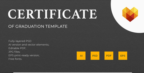 Шаблон сертификата на тему графика