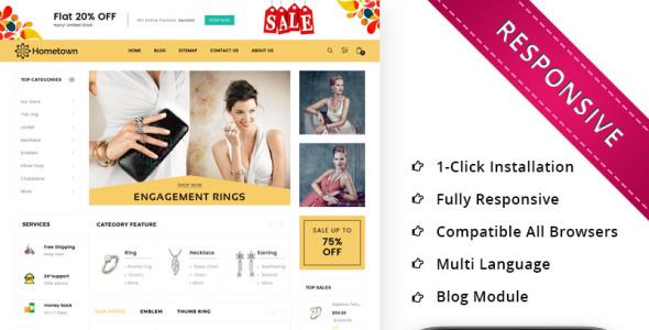 ювелирный магазин премиум шаблон opencart