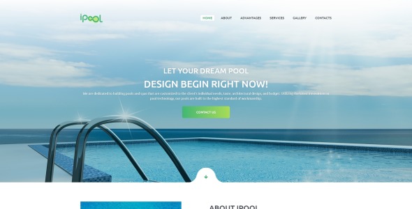 дизайн пула html шаблон целевой страницы
