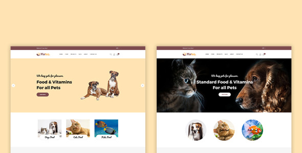 корм для домашних животных shopify тема