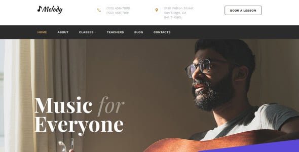 музыкальная школа moto cms 3 шаблон