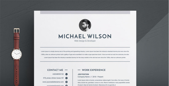 Download Michael Wilson Resume Template - Резюме на тему графика