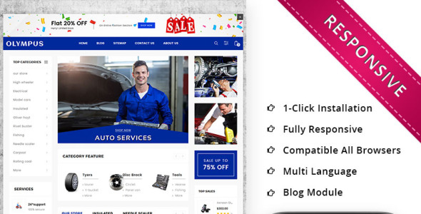автомобильный магазин премиум шаблон opencart