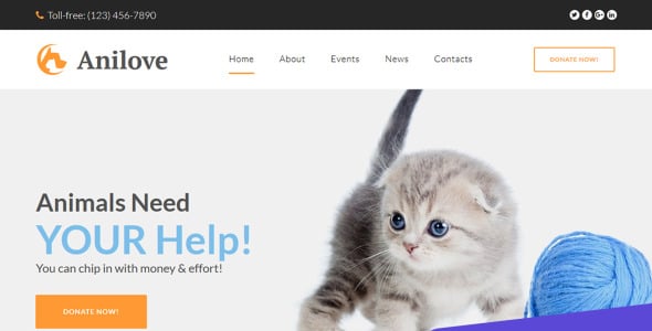 шаблон приюта для животных moto cms 3