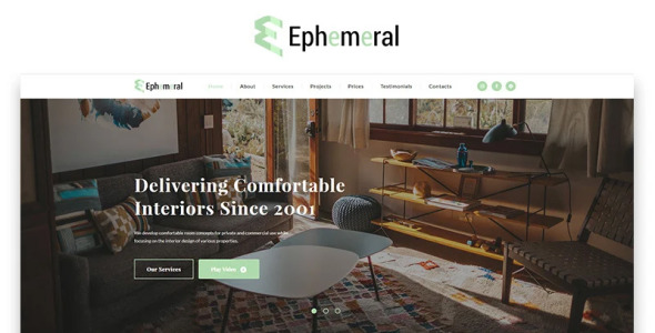 агентство дизайна интерьера html шаблон целевой страницы