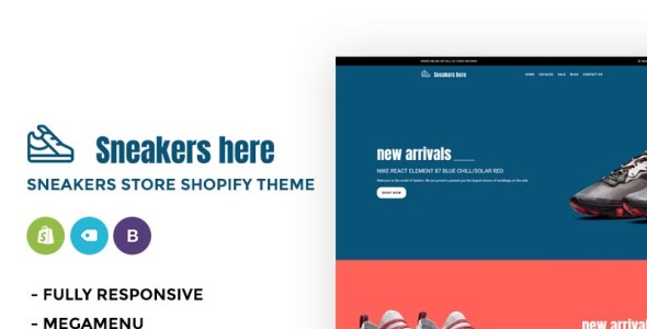 магазин кроссовок shopify тема