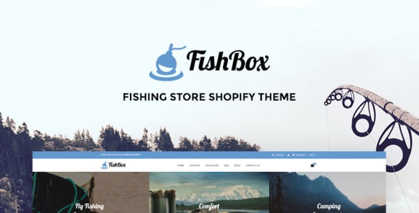 привлекательная тема рыболовного и охотничьего магазина shopify