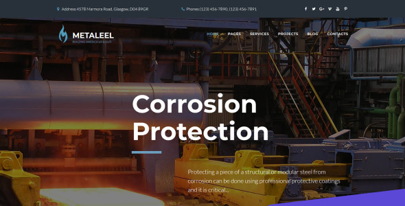 шаблон steel company moto cms 3