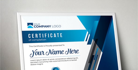 Шаблон сертификата на тему графика