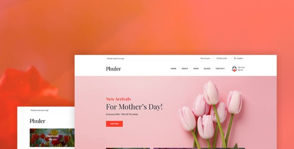 цветочный магазин shopify тема