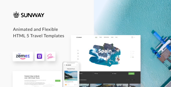туристическое агентство универсальный html шаблон сайта