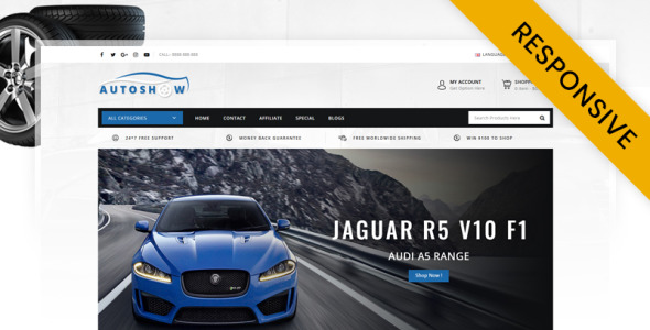 шаблон магазина автозапчастей opencart